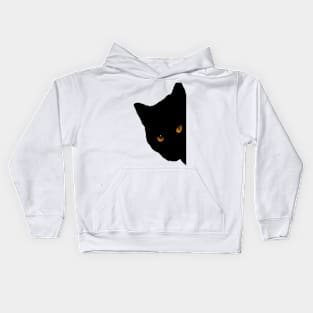 black cat face Kids Hoodie